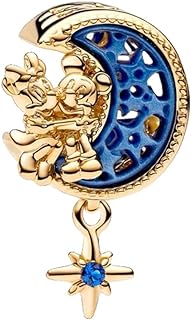 Secure Clasp Disney Charm Bracelet with Snowman, Deer, & Hot Air Balloon Designs in Sterling Silver & 5A Cubic Zirconia for Women - Perfect for Mother's Day, Birthday or Christmas