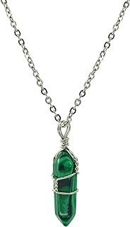 Hand Wired Point Crystal Healing Chakra Pendant Necklace