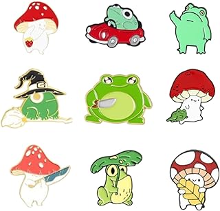 KESYOO 18 pcs Cap Brooch Hat for Cartoon Clothing Bag Decorations Mushroom Frogs Decor Kawaii Cat Funny Frog Back Anime Lapel Brooches Button Hats Animal Cloths Enamel Pin Cute Badge