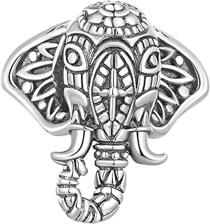 Silver Elephant Charm Bracelet with WOSTU Cat Paw Dangle Butterfly Ocean Crab Koala Accent for Snake Chain Design