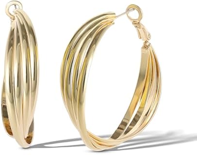 Jessica Simpson Womens Hoop Earrings - Silver-Tone or Gold-Tone Hoop Earrings for Women