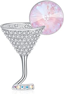 Wine Glass brooch,Broches Jewelry with Crystal Women's Brooches & Pins