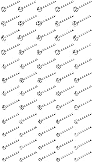 60-120Pcs 22G 316L Stainless Steel Nose Studs Rings Piercing Body Jewelry 1.5-2.5mm