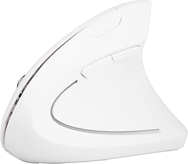 Lazmin112 Kabellose Ergonomische Gaming-Maus mit 1600 DPI, USB und Bluetooth, in Weiß, Ideal für PC und Laptop, Hochpräzise und Verzögerungsfrei, für Komfortables Arbeiten