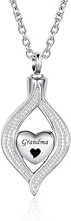 Teardrop Eye of My Heart Crystal Cremation Urn Necklace for Human Pet Ashes Holder Memorial Keepsake Pendant Jewelry