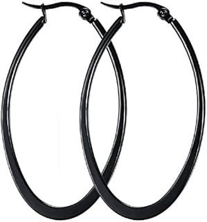 Titanium Steel Hoop Earrings for Womens Sensitive Ears