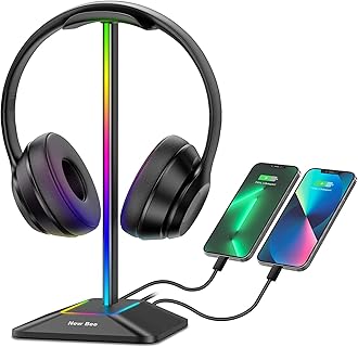 New Bee Fortnite-Kopfhörer für Gamer mit RGB-Licht, Mikrofon, 50mm Treiber und Noise-Cancelling; Ideal für langlebige Gaming-Sessions