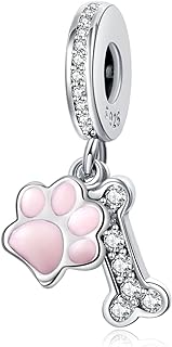Mom Heart Love Charm in Sterling Silver with Cubic Zirconia - Ideal for Bracelets & Necklaces - Perfect Christmas, Valentine's, Mother's Day Gift