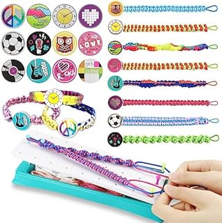 Friendship Bracelet Kit, Bracelet Making Kit, Crafts For Girls Ages 8-12, Bracelet Maker, Girls Toys Age 7 8 9 10 11 Years Old, Best Gift For Girls,Kids Travel Activity Set With Featuring Instructions