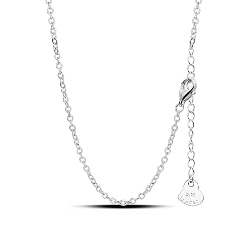 Italian 925 Sterling Silver Necklace For Women Girls 0.9mm Box Chain 1.3mm Rolo Chain O-Chain Lobster Claw Clasp - Pendant Chain - 16 "18" 20 "22" 24 "26" Jewelry Gift
