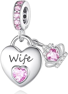 MAVTZRE Family Charms for Charms Bracelet: 925 Sterling Silver Heart Dangle Charms for Bracelets and Necklaces, Birthday Mother's Day Christmas Jewelry Gifts For Women.