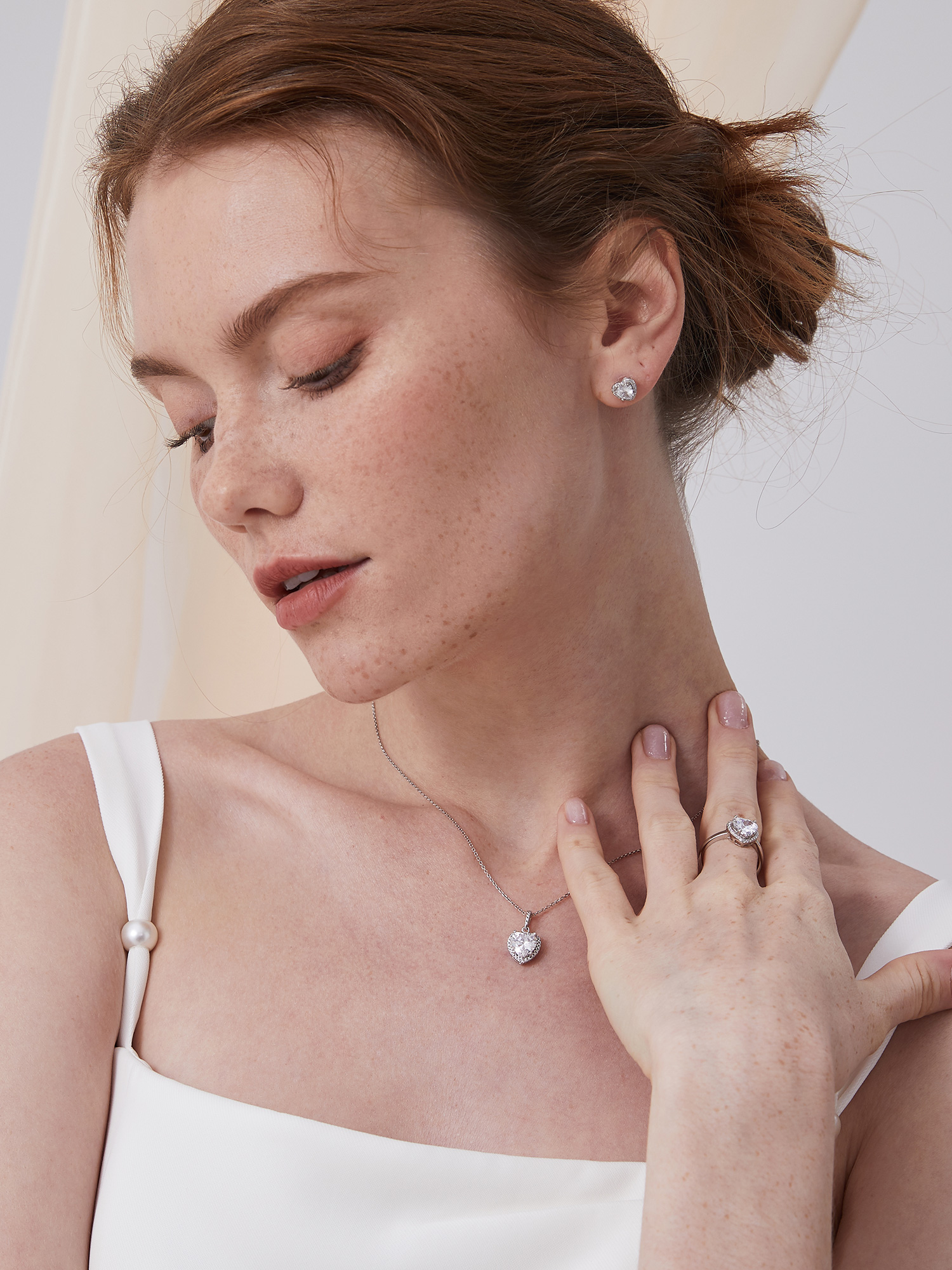 925 Sterling Silver Heart/Round/Pear/Emerald Cut Birthstone Halo Stud Earrings for Women Birthday Jewelry (with Gift Box)