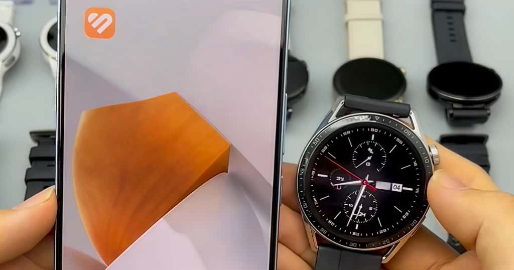 Ponsel pintar ini menjalankan aplikasi Huawei Health dan disinkronkan dengan jam tangan pintar Huawei, yang menunjukkan kompatibilitas dan konektivitas antarperangkat