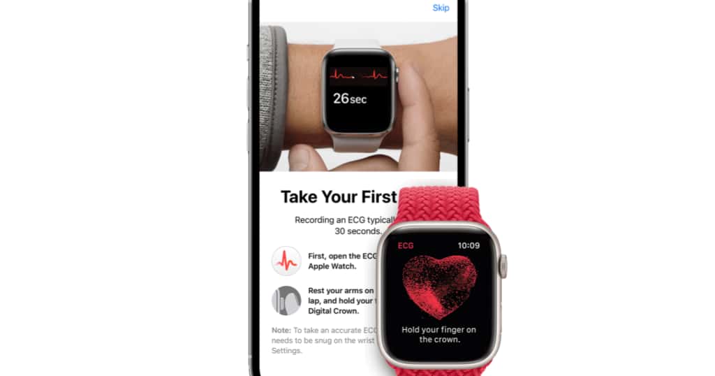 Apple Watch dengan fitur EKG (Elektrokardiogram)