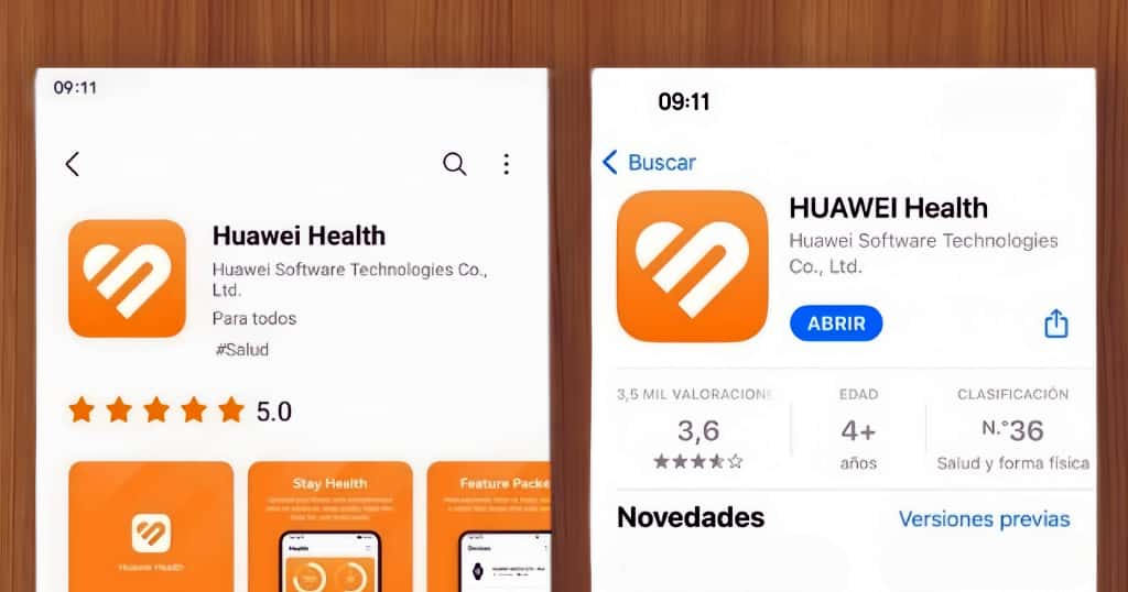 La página de descarga de la aplicación Huawei Health proporciona instrucciones sobre cómo descargar e instalar la aplicación Huawei Health en su dispositivo