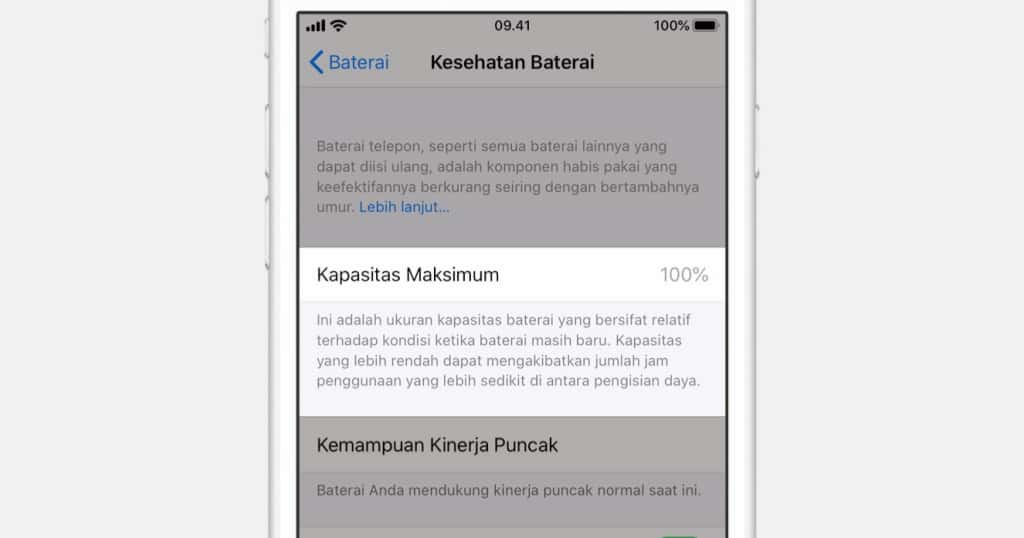 Cara Cek Kesehatan Baterai iPhone