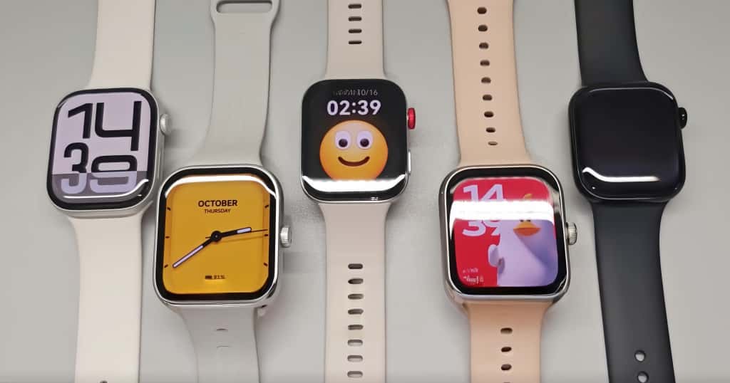 ブラックフライデースマートウォッチ選びの基本ステップ さまざまなデザインのスマートウォッチが並んでいる画像