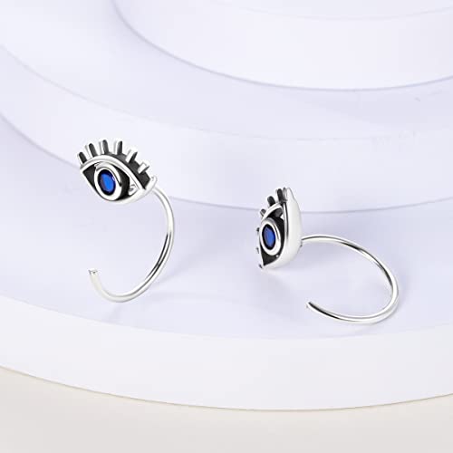 Half Hoop 925 Sterling Silver Open Huggie Half Hoop Earrings Hypoallergenic Cartilage Earring for Women Girls Tiny Cute Earrings