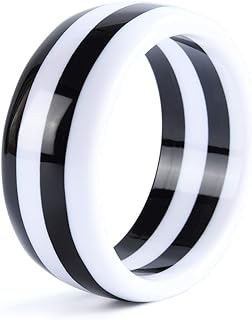 Resin Bangle Cuff Bracelet for Women - Stripe Geometric Resin Bangle - Idea Gift for Friends, Sisters, Classmates