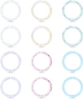 D.Bella 16g Plastic Septum Rings Nose Hoop Rings Retainer for Work Surgery Bioflex Cartilage Tragus Helix Lobe Earrings Flexible Lip Piercing Retainer Clicker Rings Retainer 8mm 10mm