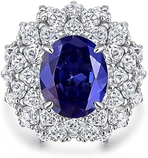 S925 Sterling Silver Sapphire and Moissanite Wedding Ring Set for Women - Elegant Oval and Pear-shaped Design