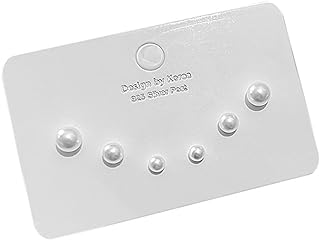 2/3 Pairs Hypoallergenic Imitation Pearl Earrings Classic Faux Round Ball Pearls Ear Studs Mixed Sizes Stud Earrings mfor Women Girls Teens Jewelry