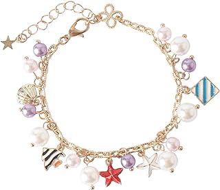 DS charm bracelets for teens girls,exquisite cute cartoon Imitation Pearl friendship bracelets with birthday Gift box Adjustable Love Jewelry suitable for woman and girls