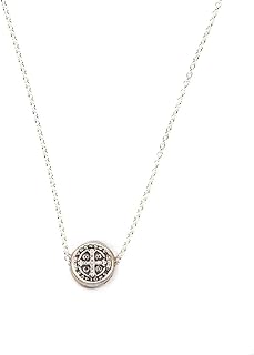 Lobster Clasp Silver Saint Benedict Petite Pendant Necklace - Link Chain for Spiritual Connection and Strength - Silver-tone Design
