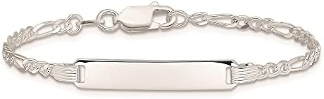 925 Sterling Silver Name Bar Identification ID Bracelet