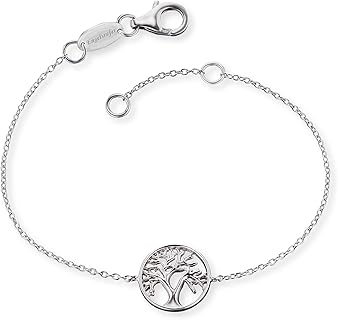 Engelsrufer Damen Armband mit Lebensbaum Anhänger aus Sterling Silber, verstellbar, rhodiniert und nickelfrei, inklusive Schmuckbox, ideal für Allergiker und besondere Anlässe