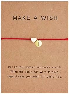 Red Strings Bracelet Initial Letter Bracelet for Women Letter Coin Love Heart Bracelet Charm Handmade Braided Red Rope Love Bracelet Good Luck String English Alphabet Bracelet Link Fashion Jewelry