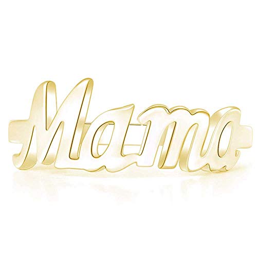 Stainless Steel Mother's Day Birthday Mama Christmas Baby Shower Graudation Statement Ring