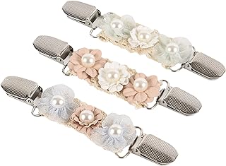 Flower Vintage Sweater Shawl Cinch Clips Retro Cardigan Dress Back Clips Shirt Brooch Clips Clasps for Women Girls Wearing 4Pcs