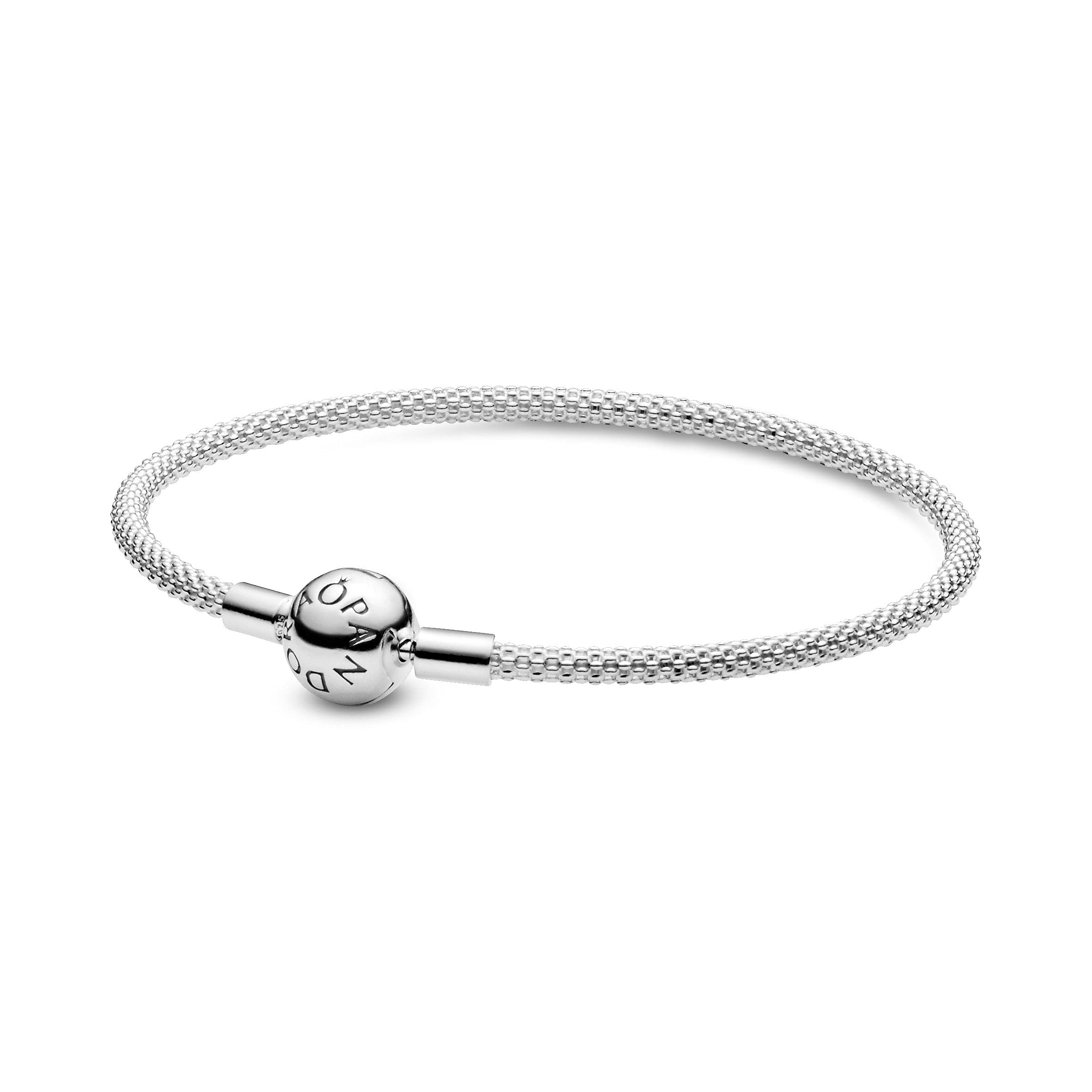 Pandora Moments Mesh Bracelet - Sterling Silver Charm Bracelet for Women - Compatible Moments Charms - Features Sterling Silver - Gift for Her