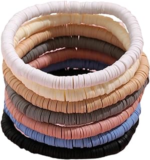 Surfer Clay Bead Bracelets Elastic Colorful Polymer Beaded Stackable Stretch Bracelet Bohemia Aesthetic Summer Beach Jewelry for Women Girls