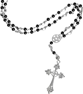 Sacina Gothic Cross Necklace, Zinc Alloy Cross Necklace, Goth Jewelry Gift for Women