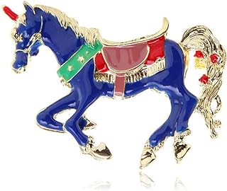 Lucky Horse Brooch Pin for Women Men Elegant Lapel Pins Corsages Scarf Clips Pins Brooches Badge Cloth Dress Tie Accessories for Daily Decoration