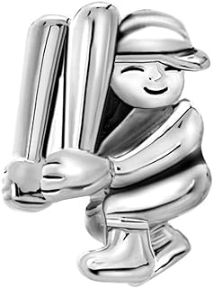 CharmSStory Baseball Player Love Sports Charms Beads For Bracelets