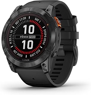 Garmin fēnix 7X Pro, Montre GPS Multisports pour les Athlètes avec Écran Solaire de 51 mm, Bluetooth et Torche LED Intégrée, Parfaite pour les Triathlons