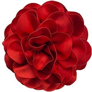 7.48in Satin Fabric Extra Large Blooming Rose Flower Brooches Lapel Pins Dainty Elegant Oversized Silk Camellia Flower Clip/Brooch Pin Wedding Party Dance Banquet Clothes Accessories Jewelry Gifts for Women