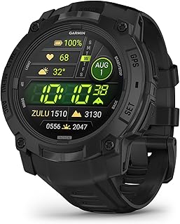 Montre Garmin Instinct 3 pour Triathlon avec écran couleur AMOLED, boîtier robuste de 50 mm et fonctions tactiques, parfaite pour les athlètes exigeants