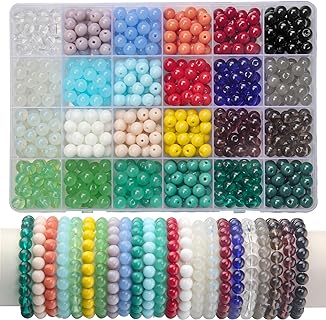 ACAel Premium Glass Crystal Beads Bracelet Kit for Women and Girls in Glass with Versatile Look, Round Design, Ideal for Jewelry Makers