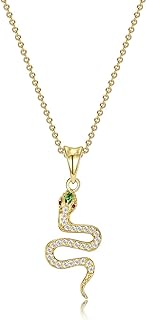 Snake Necklace Dainty Pendant,Snake Jewelry with Cubic Zirconia,Layered Snake Choker,Punk Animal Necklace Cool Wedding High Jewelry Party Gifts for Women Teen Girls Friends