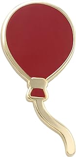 Butterfly Clasp Hot Air Balloon Brooch Pin on Gold-Plated Base with Enamel Gem for Men and Women - Celebration/Bridal & Baby Shower Design