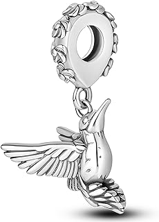 NUJIFFY 925 Sterling Silver Charms Bead for Bracelets & Necklaces, Butterfly Dragon Bee Birds Beads, Insect Spring Summer Vitality Charm Bracelets, Cool Graduation Gifts Jewelry for Women Girls