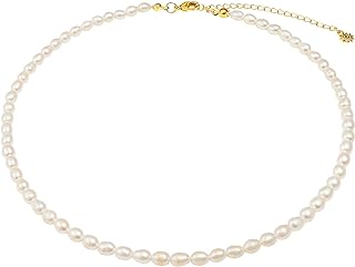 CULT OF SUN Freshwater Pearl Necklace 18K Gold Plated 14" Pearl Choker Pearl Choker Necklace Real Pearl Necklace Pearl Choker Gold, Gold Plated, Pearl