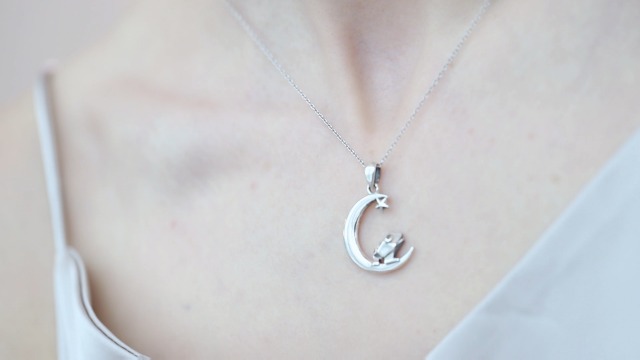 ONEFINITY Women's Sterling Silver Fox Pendant Necklace with Cable Chain & Spring Ring Clasp