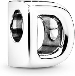 S925 Sterling Silver Initial J Charm Bracelet with Cubic Zirconia & Platinum Plated Silver - Perfect for Women and Girls' Birthday, Ceremony, Necklace, Anklet DIY Jewelry Gift