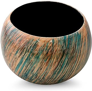 Handcrafted NOVICA Wooden Bangle Bracelet with Box Chain Design, Ideal for Bollywood Lovers - Peach Breeze Design, Made in India