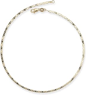 JewelryWeb - Solid 10K Yellow Gold 10 Inch 2.2mm Mariner Chain Anklet - Gold Ankle Bracelets for Women - Dainty Anklet - Smooth Anklet - Non Tarnish Waterproof